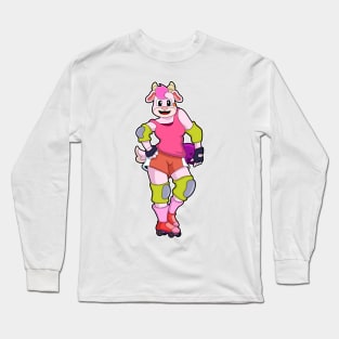 Goat as Inline Skater with Inline Skates Long Sleeve T-Shirt